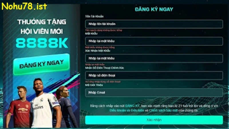 Nếu gặp lỗi khi đăng ký cwin bạn chỉ cần kiểm tra lại thông tin